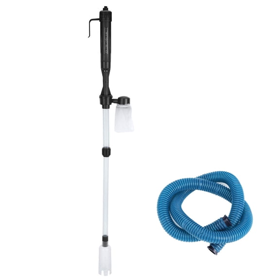 YAHHU Electric Fish Tank Water Changer Gravel Cleaner Sludge Extractor Vacuum, 3-in-1 Aquarium Cleaning Siphon Tool with Telescopic Handle and Filter Bag (31.5 inches / 80.0 cm length)