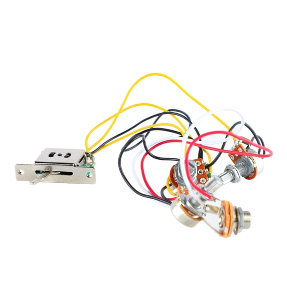 YAHHU Electric Guitar Circuit Wiring Accessory 5 Way Jack Switch Guitar Volume Tone Control Wiring Harness Replacement Parts for Maintenance and Repair