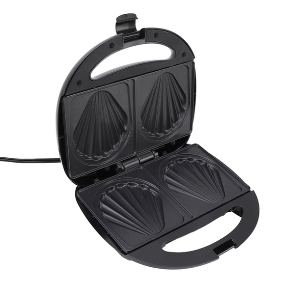 YAHHU Electric Madeleine Maker Machine, Double Sided Heating Anti Stick Baker with Anti Scald Handle, 850W Seashell Shaped Waffle Cake Maker for Quick Breakfast (9.8 x 8.6 in / 25 x 22 cm)