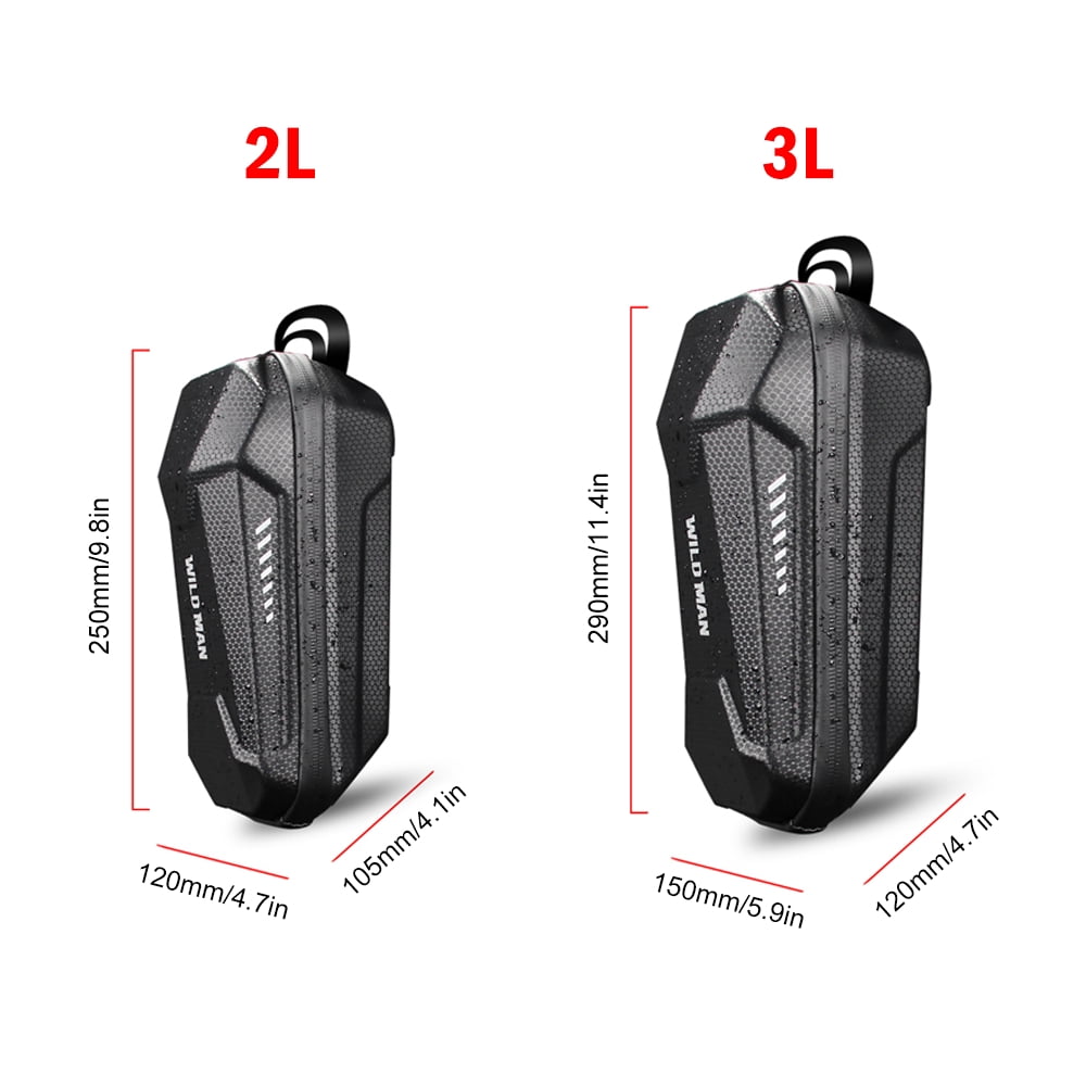 YAHHU Electric Scooter Front Hanging Bag Scooter Storage Bag EVA Hard Shell Waterproof Carrier Case 3L / 101.4 fl oz High Capacity Handlebar Pack for Adults