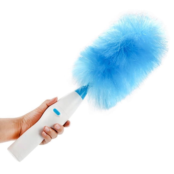 YAHHU Electric Spin Duster 360 Rotating Feather Wand, Rechargeable USB, 2 Detachable Washable Heads, Ideal for Furniture, Blinds & Electronics