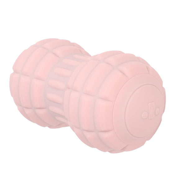 YAHHU Electric Vibrating Peanut Massage Ball for Deep Tissue Trigger Point Therapy on Back Neck Foot and Legs with 4 Speeds Rechargeable TPE Roller for Muscle Recovery and Flexibility - Pink