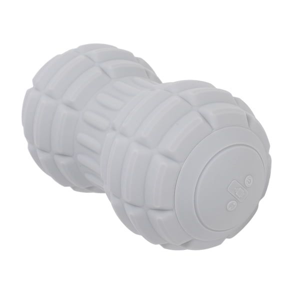 YAHHU Electric Vibrating Peanut Massage Ball for Deep Tissue Trigger Point Therapy on Back Neck Foot and Legs with 4 Speeds Rechargeable TPE Roller for Muscle Recovery and Flexibility - Gray