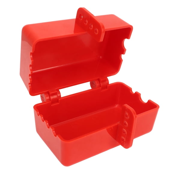 YAHHU Electrical Plug Lock Out Tag Out Device, 5mm Wall Thickness Industrial Power Outlets Plug Insulation Box For Factory Construction Sites, Red, 1 Count