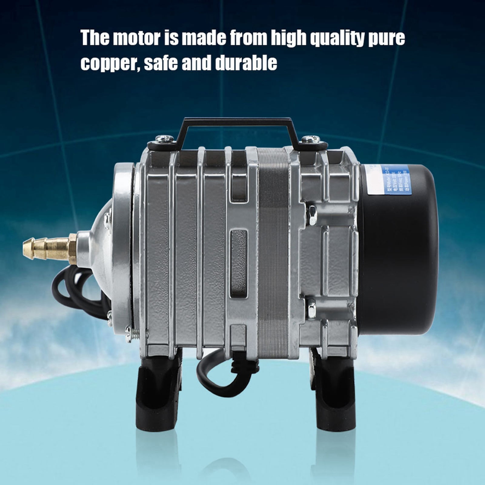 YAHHU Electromagnetic Aquarium Oxygen Pump 18W 25L/min Used for Fish Tank Seafood Pond, 7.09 inches / 18 cm Length