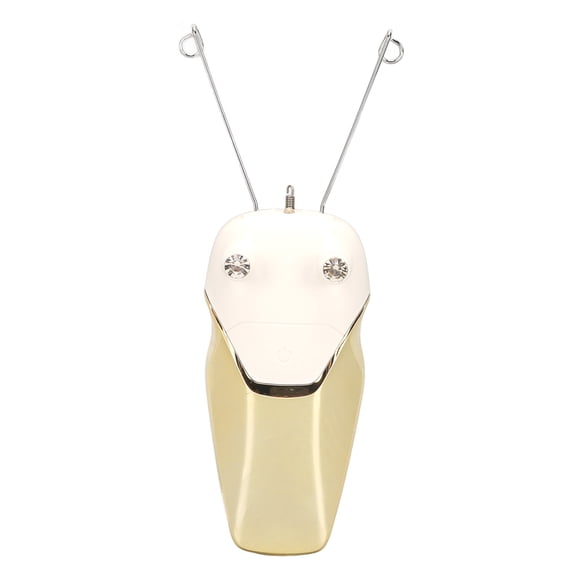 YAHHU Electronic Thread Hair Epilator LED USB Rechargeable Facial Trimming Hair Removal Device for Face and Neck Yellow Portable Beauty Tool 9.06 inches / 23 cm