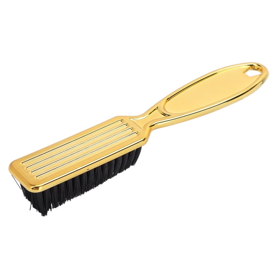 YAHHU Electroplated Gold Professional Beard Grooming Brush Men's Plastic Hair Sweeping Fade Brush for Styling Detangling and Trimming Barber Tool (5.91 inches / 15 cm)