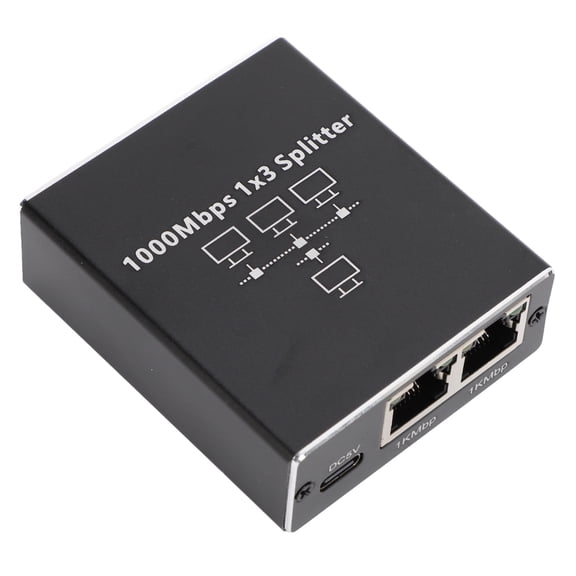 YAHHU Ethernet Splitter 1 to 3 1000Mbps LAN Splitter Network Switch Gigabit Internet Splitter for Cat 6 7 8 Cable USB Powered High Speed Network Expansion 15 inches / 38.1 cm