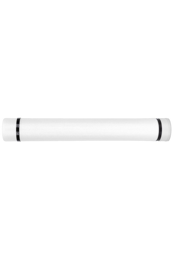 Extendable Drawing Storage Tube Thickened Telescopic Poster Drafting Case (24.8 in - 42.5 in / 63 cm - 108 cm) for Art Blueprints Documents with Adjustable Strap, White