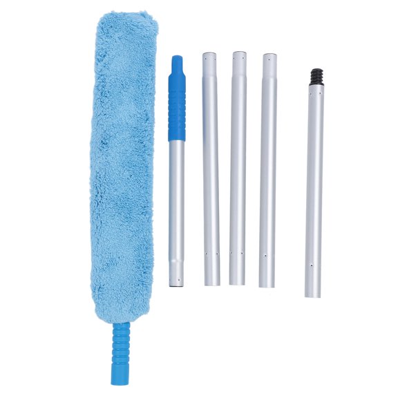 YAHHU Extendable LongHandle Duster with Bendable Head, Soft Coral Fleece for UnderBed, Furniture Cracks & Corners