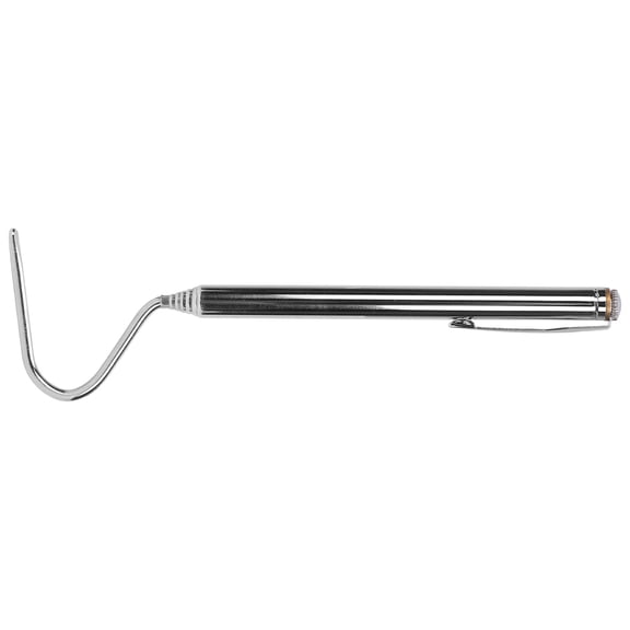 YAHHU Extensible Stainless Steel Snake Hook for Catching and Handling Small Reptiles, Adjustable Retractable Snake Catching Tool, Silver, 10 inches / 25.4 cm