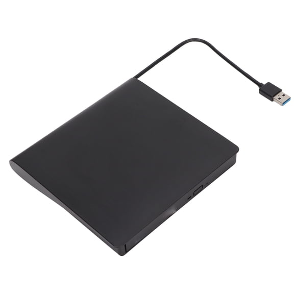 YAHHU External DVD Drive High Speed USB 3.0 CD DVD ROM Burner Writer Player for Laptop Desktop PC Ultra Slim Portable Optical Disc Drive Low Noise Black 17x17x3 cm / 6.69x6.69x1.18 Inches