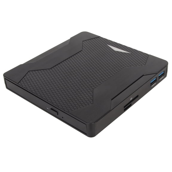YAHHU External DVD Drive High Speed USB 3.0 Type C Dual Port Slim Portable CD DVD ROM Reader Writer Burner Player for Laptop Desktop PC Mac Windows 10/8/7 (7.09x6.69x1.18 inches / 18x17x3 cm)