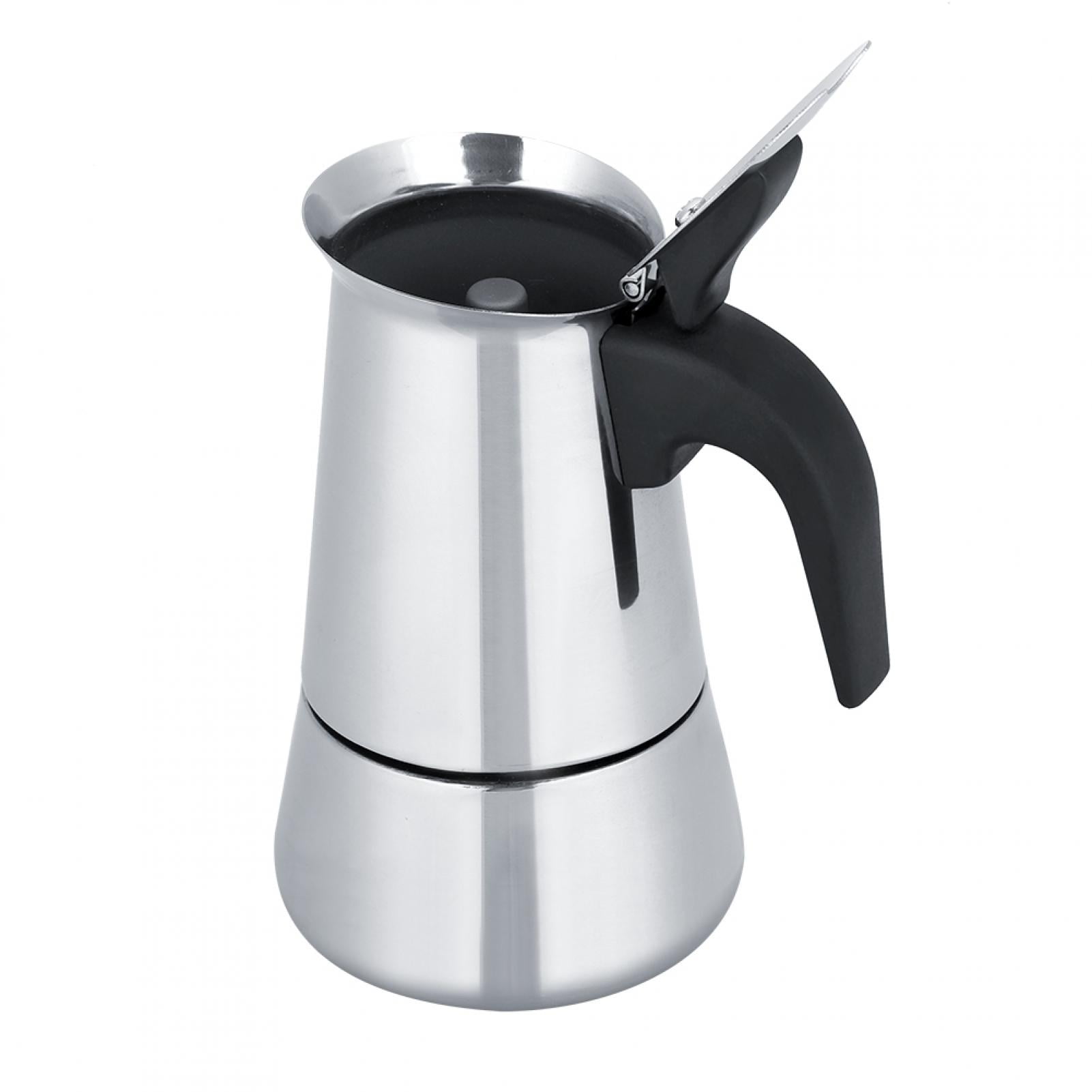 YAHHU Extra Large Stainless Steel Moka Pot Stovetop Espresso Maker (450ml / 15.21 oz)