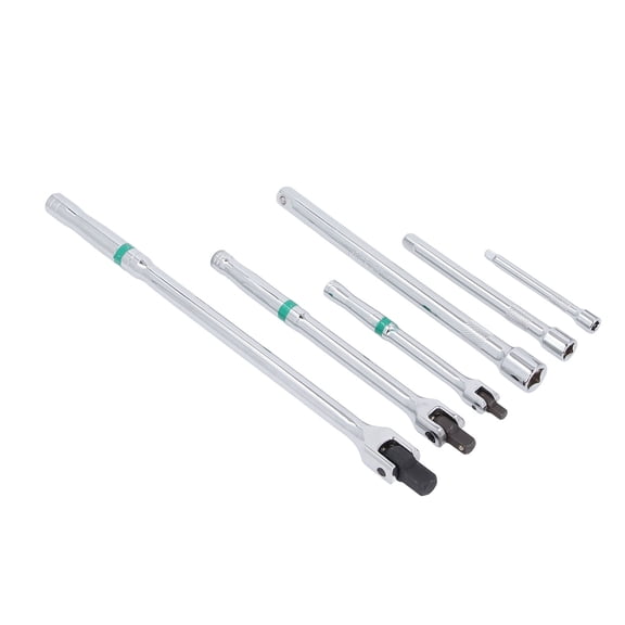 YAHHU F Bar Wrench Extension Set, 1/2 3/8 1/4 Inch Drive Socket Spanner Kit with Storage Box, CrV Steel Heavy Duty Tools for Vehicle Maintenance & Construction Work