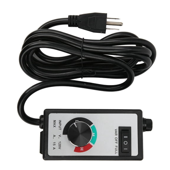 YAHHU Fan Speed Controller Variable Adjuster Electronic 120V 1500W 15A US Plug 2 Meter / 6.6ft Cord For Inline Duct Exhaust Fans and Industrial Supplies
