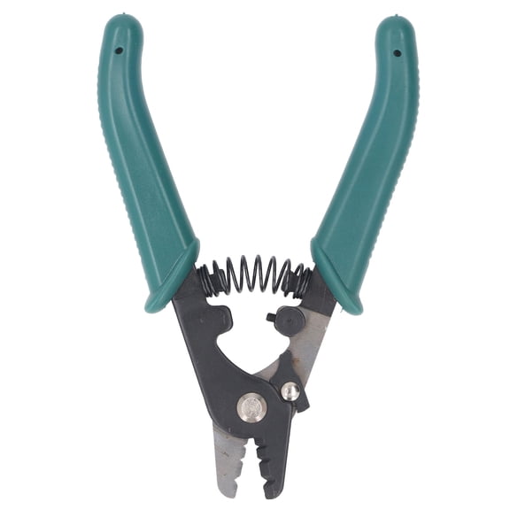 YAHHU Fiber Optic Stripper 3 Hole Wire Stripping Tool for Electrical Work, High Carbon Steel Hand Tool with Ergonomic Rubber Grip (8.66 inches / 22 cm)