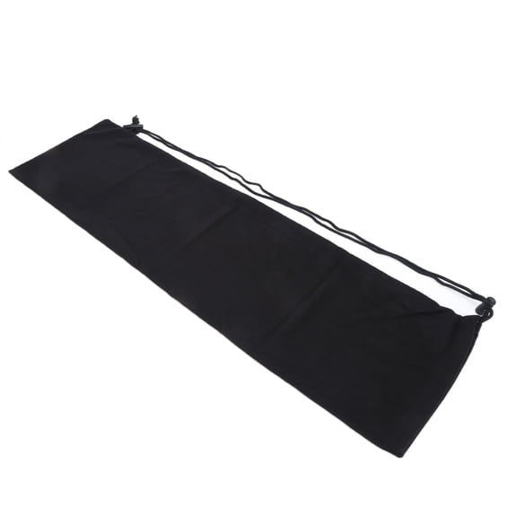 YAHHU Flannelette Badminton Racket Bag, Thickened Fleece Drawstring Racket Cover for Carrying and Storing, Holds 2-3 Rackets, Stain & Wear Resistant Racquet Storage Bag, Black (8.66 inches/22 cm)
