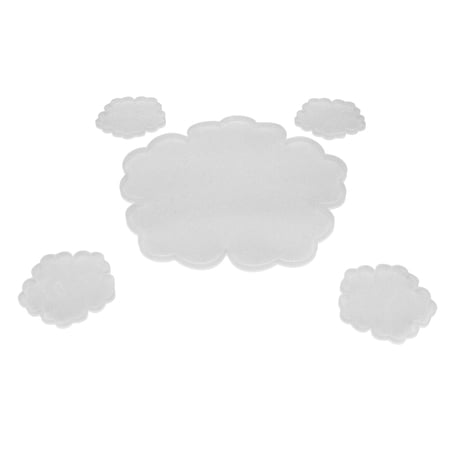 YAHHU Flower Coaster Resin Molds 5 Pieces Silicone Casting Mold Set DIY Epoxy Mat Display Tray Art Crafts Molds for Home Decoration (13.4 inches / 34 cm)