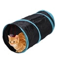 thumbnail image 1 of YAHHU Foldable Cat Tunnel Toy with Crinkle Paper, Peephole & Rattle Ball – Collapsible Polyester Tubes for Play & Exercise, 1 of 7