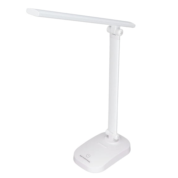 YAHHU Foldable LED Table Desk Lamp Eye Protection 3 Color Lights 3 Brightness Levels USB Rechargeable Built-in 1200mAh Battery for Home Office Bedroom Workbench (Matte White, 11.4 x 13.8 x 5.9 in)