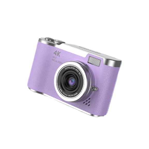 YAHHU Foldable Screen Kids Digital Camera 4K 48MP Point and Shoot with 16X Zoom Flip IPS Display Portable Video Recorder Included Accessories Purple (4.6 in / 11.7 cm) Holiday Gift