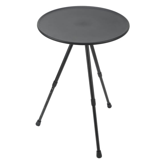 YAHHU Folding Camping Round Table Aluminum Alloy Liftable Portable Picnic Table for Outdoor RV Backpacking Self Driving Equipment Supplies Matte Black Color