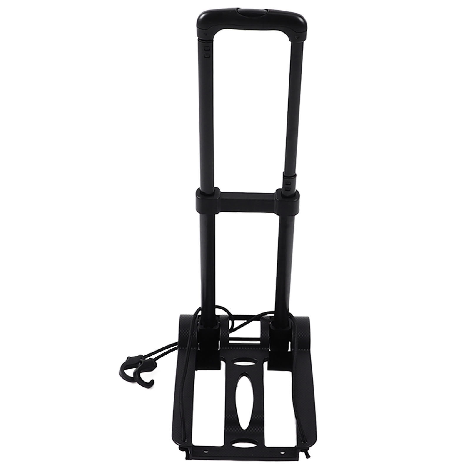 YAHHU Folding Hand Truck Retractable Tie Rod Multifunctional Large Capacity Portable Luggage Hand Cart for Travel Shopping Heavy Duty Cart with Durable Wheels - Black (17.32 inches / 44 cm)