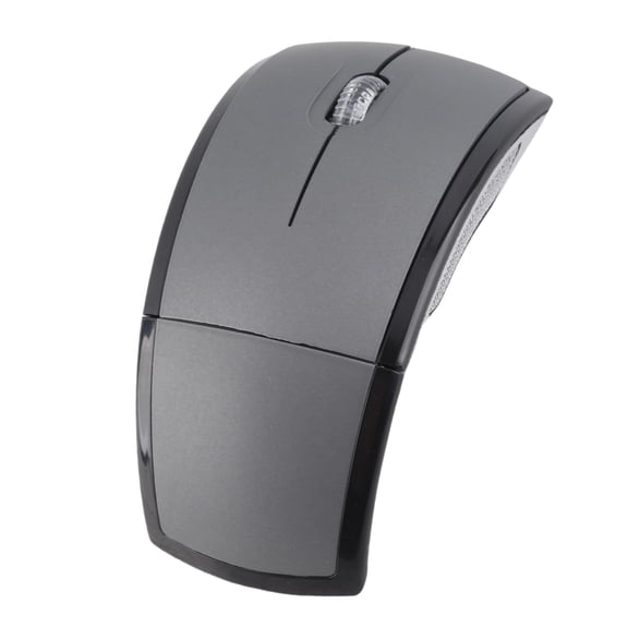 YAHHU Folding Wireless Mouse Portable Compact 2.4G Ergonomic Arc Optical Mice, 1600 DPI Matte Office Gaming Mouse, Black (32.8 ft / 10m Range, 5.51 inches / 14 cm)