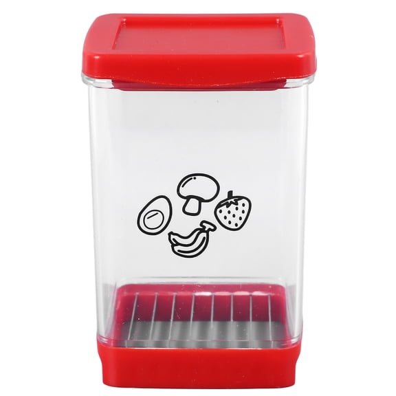 YAHHU Fruit Slice Cup Multifunctional Stainless Steel Blades Effortless Food Cutter Dicer for Vegetable Eggs Strawberry 4.1 inches / 10.5 cm