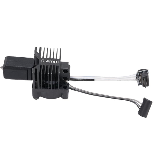 YAHHU Full Assembly Hardened Steel Hot End Fit for Bambu Lab P1P/P1S 3D Printer with Fan Thermistor Ceramic Heater 0.4mm Nozzle Extruder Heating Block 6 inches / 15.2 cm