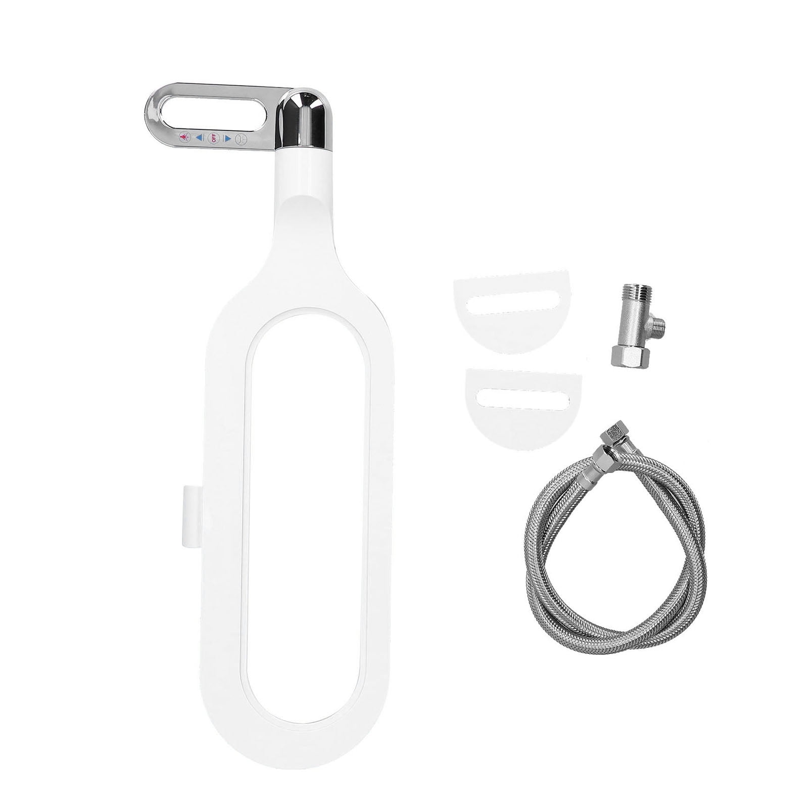 YAHHU G1/2 Ultra Thin Plastic Toilet Bidet Attachment, Non-Electric Dual Nozzle with Self Cleaning, Easy to Install Accessory, 17.3 inches / 44 cm