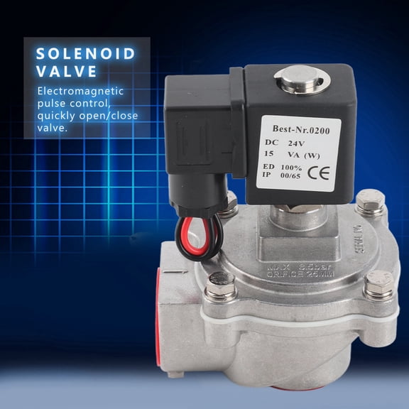 YAHHU G1" 2 Way Right Angle Solenoid Pulse Valve Electric Magnetic Pulse Valve DMF-Z-25 DC 24V