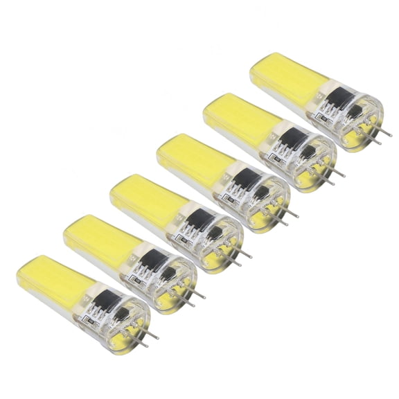YAHHU G4 LED Bulbs 9W Dimmable COB Bi Pin Light Bulb 500LM for Home Landscape Chandelier Ceiling Lamps, 6500K White Light (6-Pack, 1.97 inches / 5.0 cm Depth)