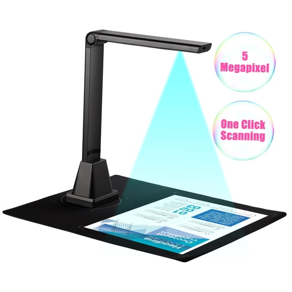 YAHHU G500TS-R Portable Document Camera 5 Megapixel A4 Capture Size High Speed Scanner with LED Light Multi-Language OCR File Barcode Scanning (13.9in / 35.2cm)[cite: 1]