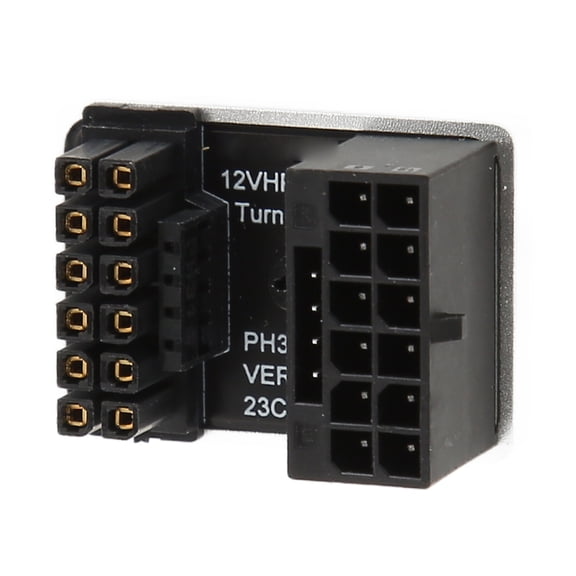 YAHHU GPU PCIe Power Connector 600W 12VHPWR 16-Pin to 16-Pin Male to Female 180 Degree Angled Adapter Board for Desktop PC Graphics Card Silver Edition