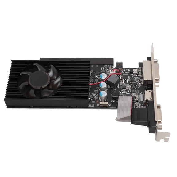 YAHHU GT705 1GD3 Graphics Card 1GB DDR3 64bit PCI Express 2.0 16X High Definition Desktop Computer Video GPU, Efficient and Quiet Gaming PC Component with Cooling Fan, 7.87 inches / 20 cm Length