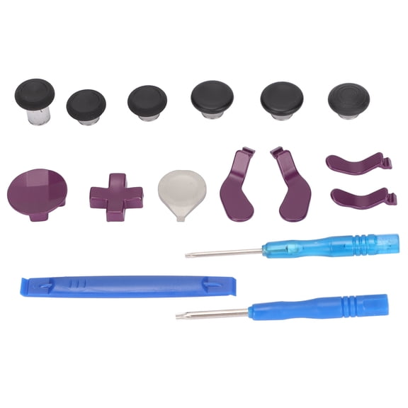 YAHHU Gaming Accessory Replacement Parts 13 in 1 Controller Kit for Xbox One Elite Series 2, Purple, 4.33 inches / 11 cm