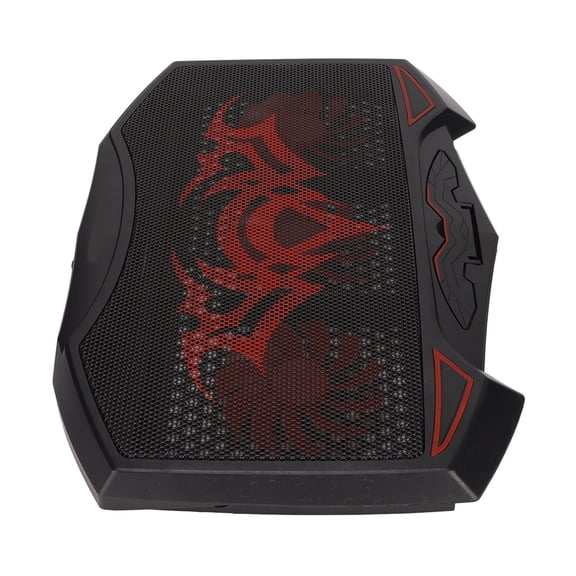 YAHHU Gaming Laptop Cooling Pad with 3 Quiet Cooling Fans Red LED, Adjustable Angles Dual USB Ports Portable Notebook Cooler Stand Pad for Up to 16-Inch Screens, PVC and Iron Net Construction