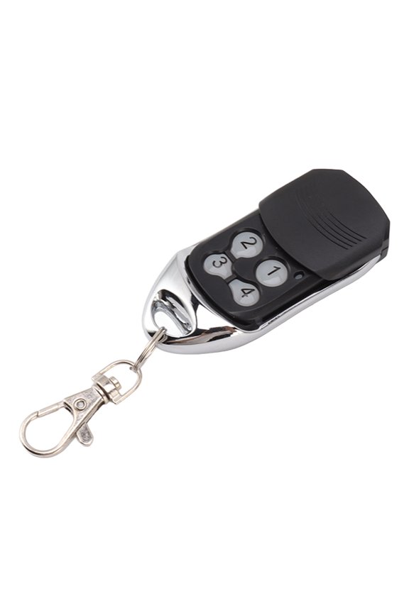 Garage Door Opener Remote Control Replacement with Keychain Programmable 4 Button Safe Easy Setup 433.42MHz for Telis 1 KeyGo 4 Centralis Receiver Transmitters Black 44g / 1.6oz