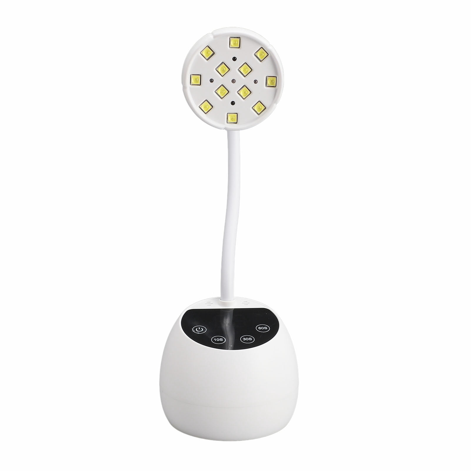 YAHHU Gooseneck Nail Lamp Professional LED Curing Light Rechargeable Dryer with 12pcs Beads (5.1 inches / 13 cm)