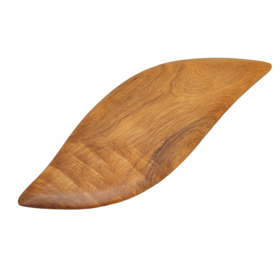 YAHHU Gua Sha Scraper Face Body Universal Fragrant Wood Leaf Type Meridian Scraping Board Massage Tool For Neck Back Arms Legs Pain Relief (5.51 inches / 14 cm)