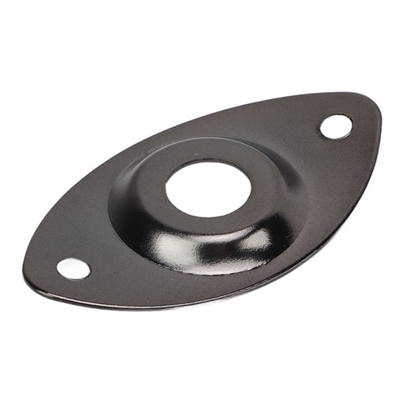 YAHHU Guitar Oval Jack Plate Rugged Decorative Electric Guitar Output Socket Jack Plate Replacement Black[cite: 1]