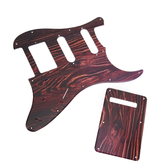 YAHHU Guitar Pickguard Set 8 Hole Protective Backplate Kit Replacement Music Accessories for Strat, PVC Material, Standard Fit, 11.81 inches / 30 cm
