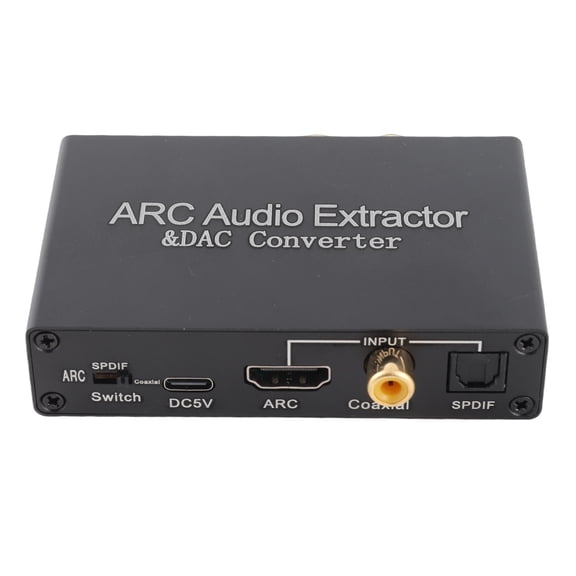 YAHHU HD Output ARC Sound Extractor 192KHz Optical SPDIF 3.5mm Headphone Port Digital Analog Sound Converter for TV (3.5 x 2.9 x 0.8 in / 90x73x21 mm)