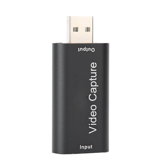 YAHHU HDMI to USB Audio Video Capture Card 1080p HD Video Recorder Device for Game Streaming, Live Broadcasting, Video Recording, and Professional Presentation Output Setup, Black