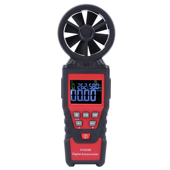 YAHHU HT625B Handheld Digital Anemometer Air Flow Speed Gauge Temperature Humidity Tester Meter LCD