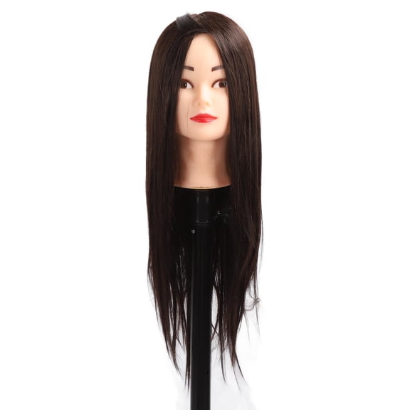 YAHHU Hair Mannequin Head with Stand Clamp Realistic Middle Part Hairdresser Cosmetology Mannequin for Styling Training [cite: 12]