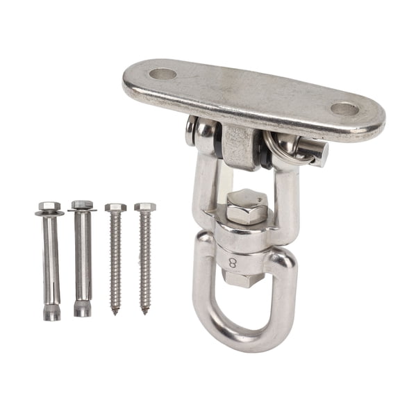 YAHHU Hammock Hanging Kit Hardware 360 Degree Rotate Swing Hanger Hook for Ceiling Chair Yoga 304 Stainless Steel (5.12 inches / 13 cm)