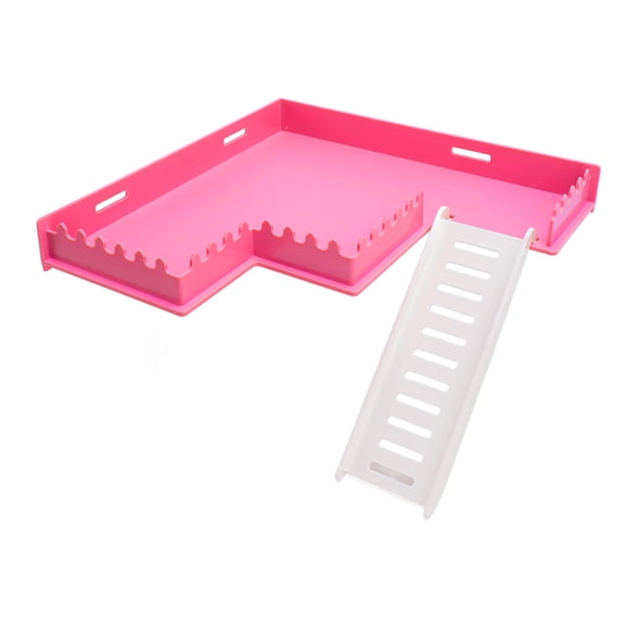 YAHHU Hamster Platform Safe Exercise Toy Plastic Standing Platform with Ladder for Guinea Pig Chinchilla Cage Accessories M Type (10.2 inches / 26 cm)